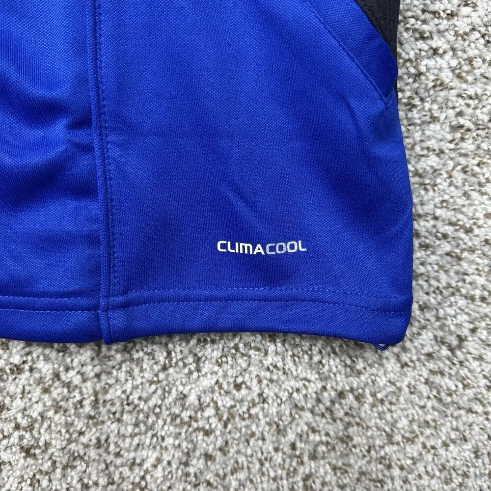 Adidas Condi training Jacket‎ Mens Medium Blue ClimaCool Full Zip Polyester New